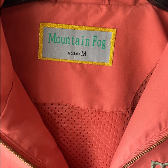 Mountain Fog MP Pink Olive Colorblock Windbreaker Jacket Zip Up Retro Medium - Picture 2 of 16